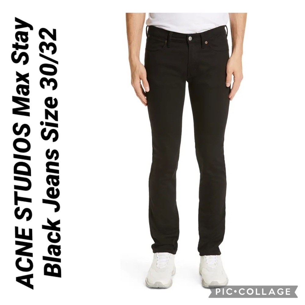 ACNE STUDIOS Max Stay Black Jeans Size 30/32